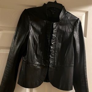 Black leather jacket